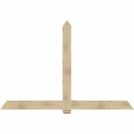 Ekena Millwork Eugene Rough Sawn Timber Gable Bracket, Douglas Fir, 96"W x 64"H x 6"D x 6"F, 16/12 Pitch GBW096X64X0606EUG00RDF